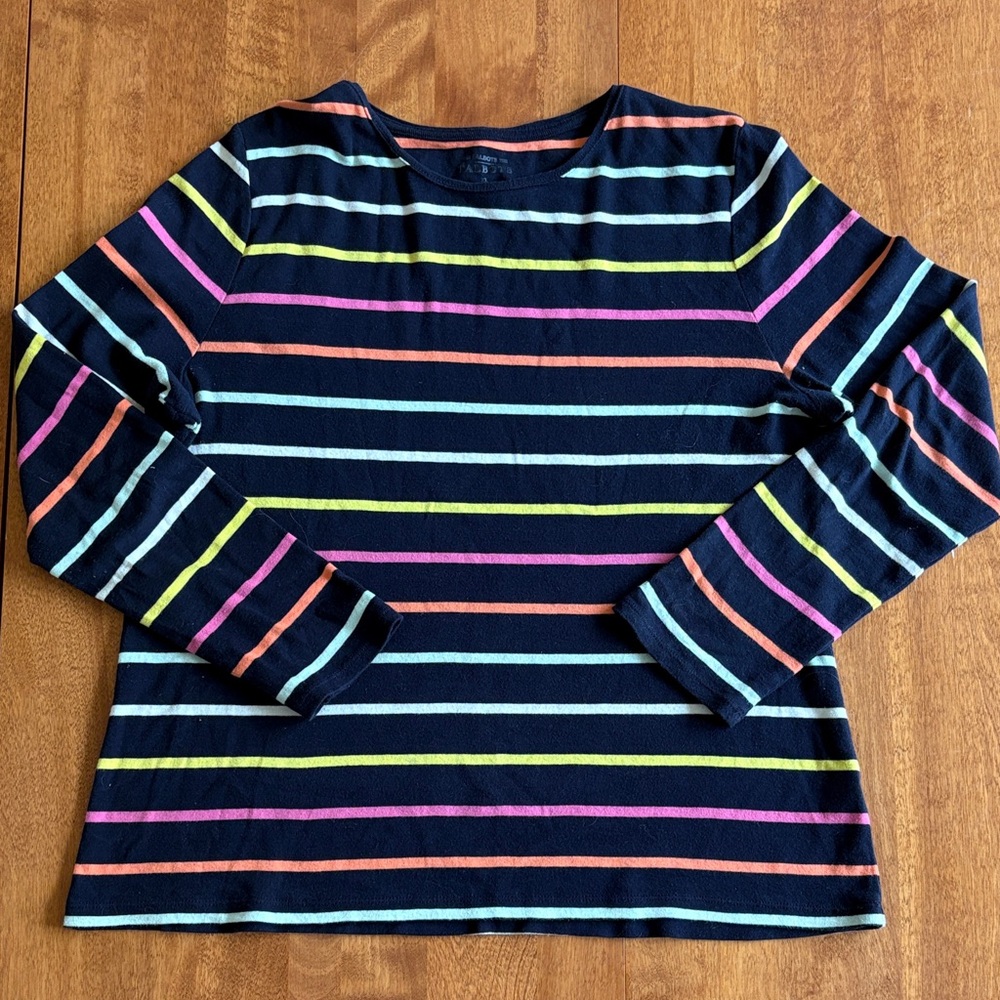 Talbots Colorful Striped Long Sleeve Tee XL